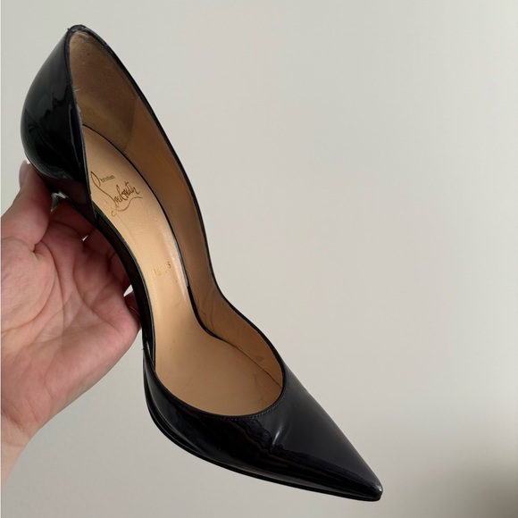 Christian Louboutin Iriza Black 100mm Patent Pump Size 40 (fits like US 10) - Picture 7 of 13